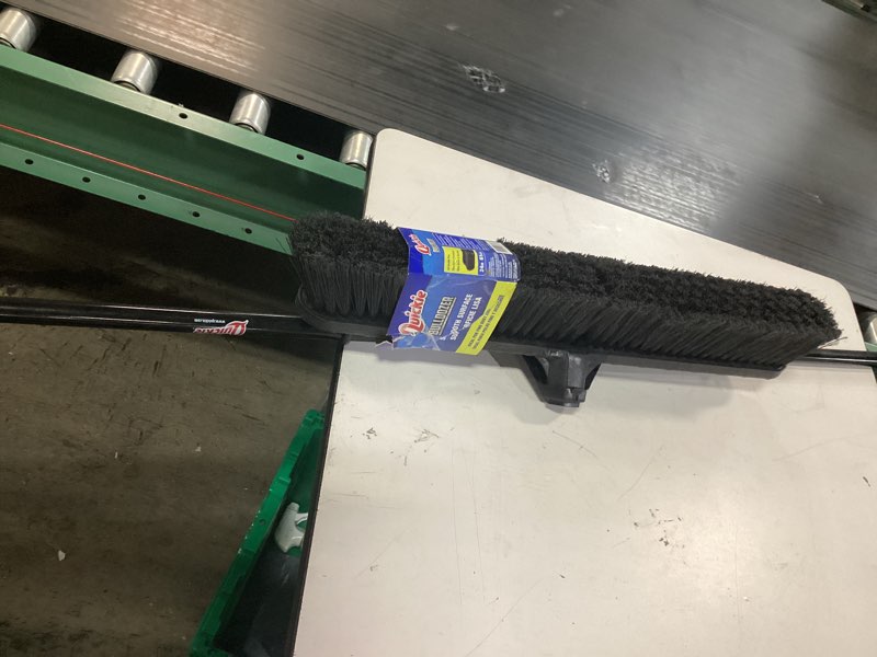 Condition photo showing As Is for quickie mfg 00633 super soft push broom - 24 in.