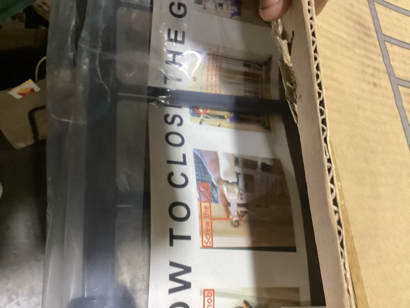 Condition photo showing Good Condition for cumbor 29.7-48" baby gate for stairs, mom's choice awards winner-dog gate for doorways, auto close safety pet gate for dogs indoor, easy install pressure mounted child gate with walk thru door, black black 29.7-48"w x 30.5"h