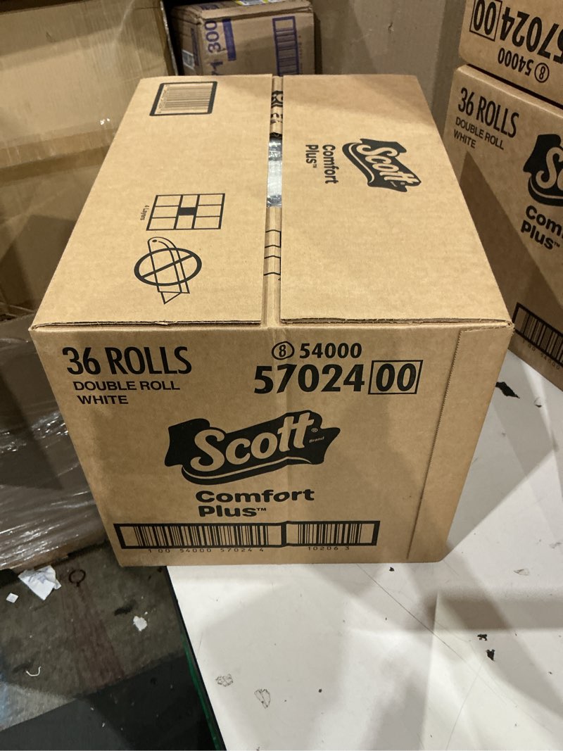 Condition photo showing New/Like New for scott comfortplus toilet paper, 36 double rolls, 231 sheets per roll, septic-safe, 1-ply toilet tissue double 231 sheets (pack of 36)