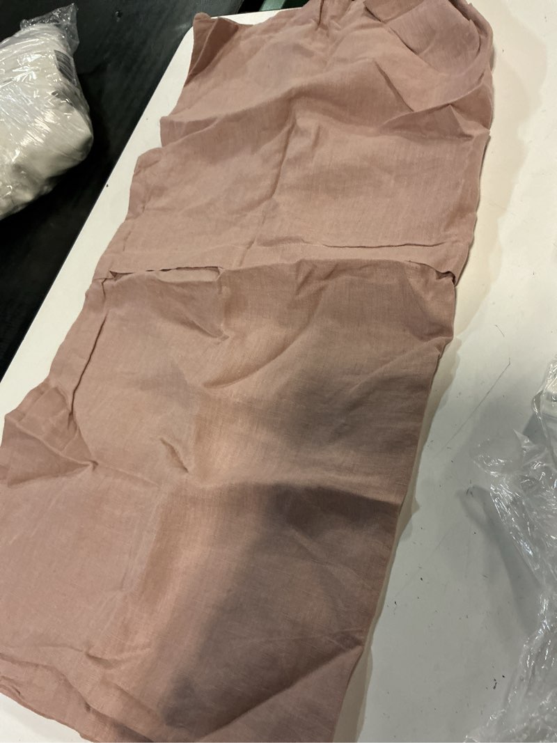 Condition photo showing Good Condition for european linen euro sham, euro, dusty mauve