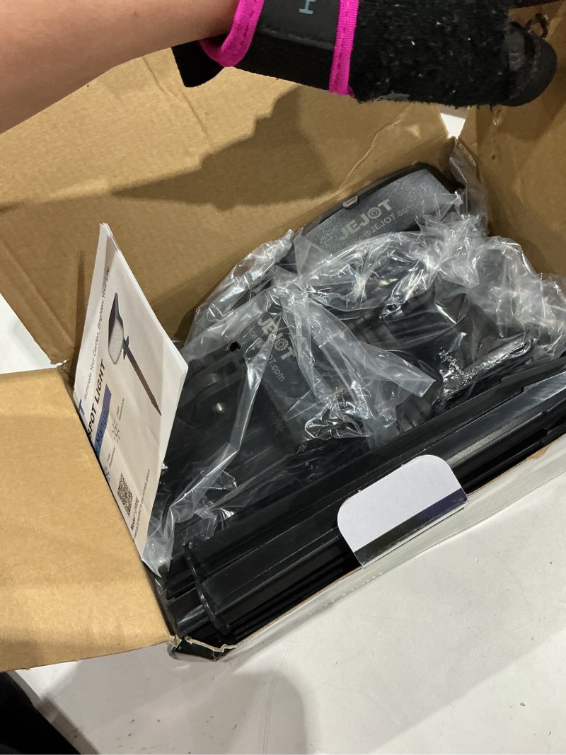 Condition photo showing Good Condition for solar lights outdoor waterproof ip65, super bright led with lens, 6500k 2 lighting modes, solar powered yard garden solar spot lights for outside landscape auto on/off -4 pack lens-cool white 4 pack