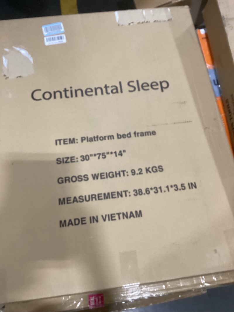 Condition photo showing As Is for Nutan, 14-Inch Foldable Metal Platform Bed Frame with Tool Free Setup, Sturdy Steel, No Box Spring N