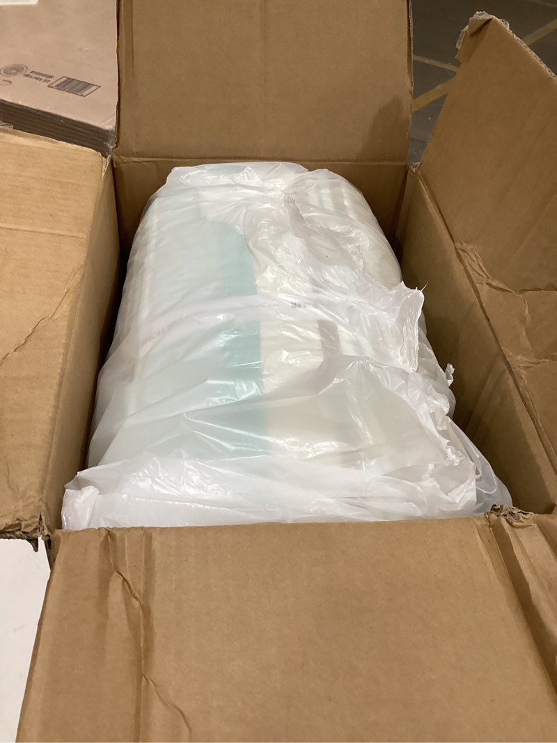 Condition photo showing Good Condition for levtex home - stone harbor king/cal king quilt - striped coastal - light blue, taupe, & cream - quilt set size 106x92in. and two shams 20x36in. - reversible - cotton fabric