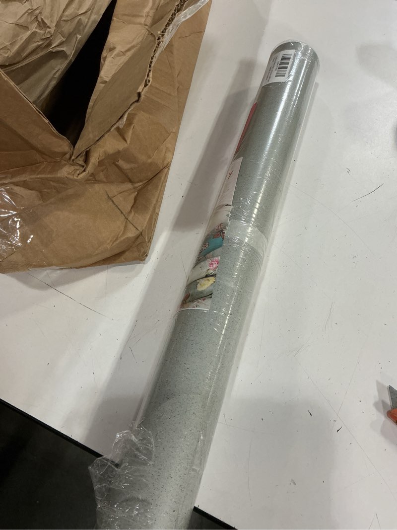 Condition photo showing New/Like New for wallercity green granite contact paper for kitchen countertops vinyl waterproof marble wall paper peel and stick for bathroom self adhesive removable wallpaper for counter top cabinets desk 24''x315'' 24" x 315" sage green