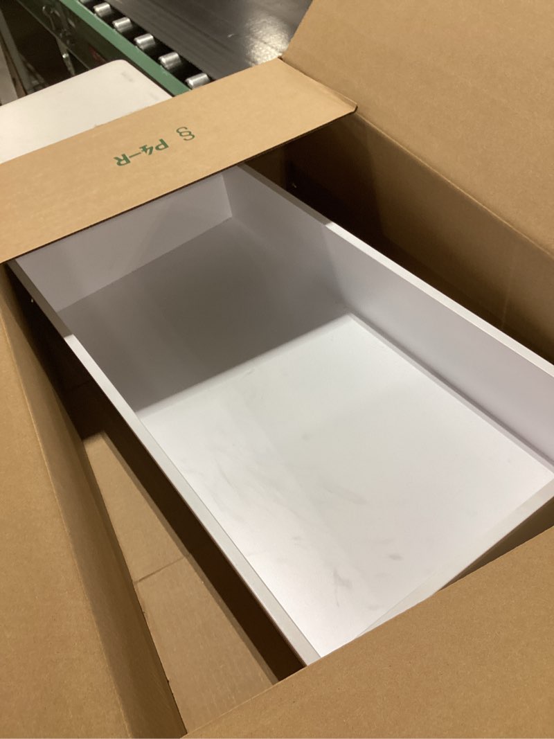 Condition photo showing Good Condition for Shower Niche 24 x 12, Recessed Shower Niche Insert Tile Ready No Tile Needed, White for Shower Wall, Over Mount Installation White 24W × 12H-Single Shelf