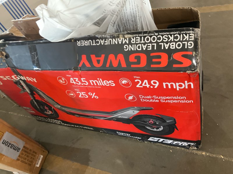 Condition photo showing As Is for segway zt3 pro electric scooter, up to 24.9 mph, 43.5-mile range, dual suspension, flash charge, 1600w peak motor, off-road scooter for adults ul certified (ul2272/2271)