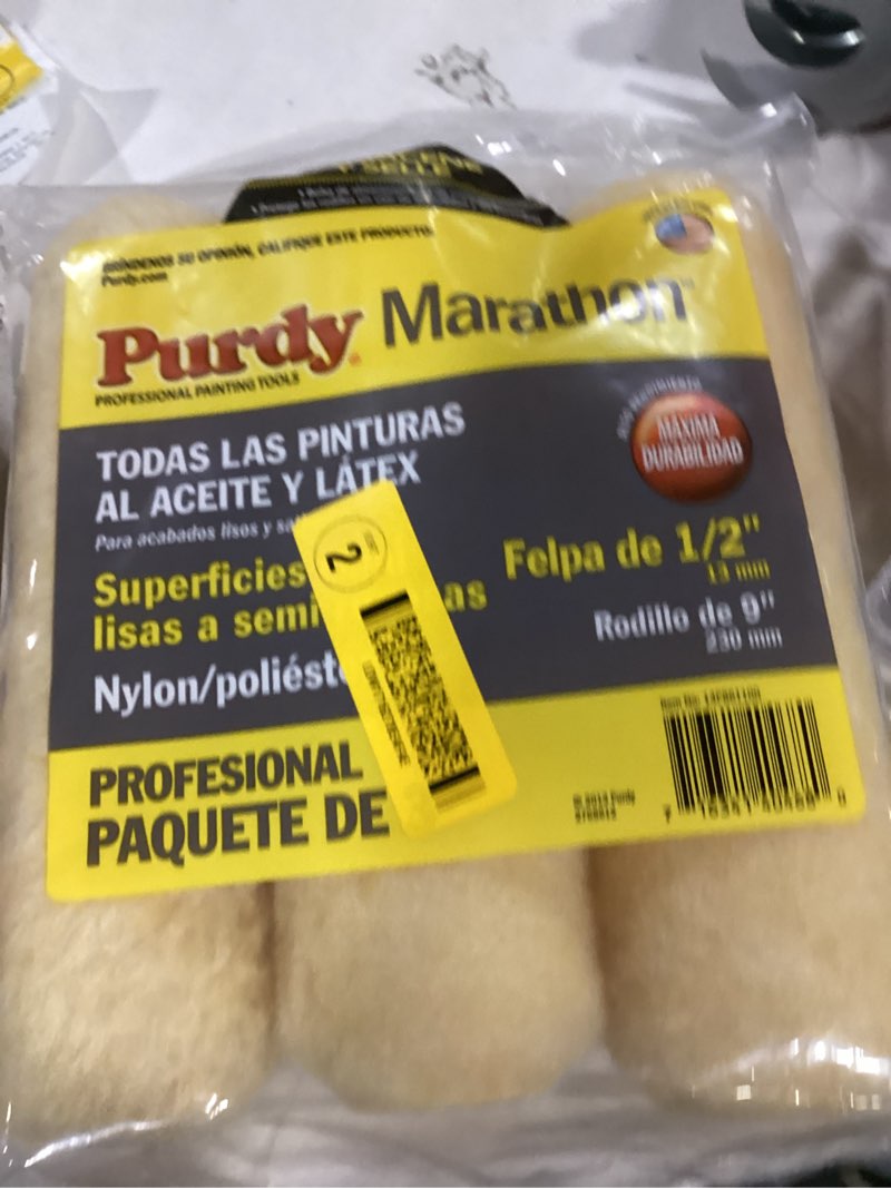 Condition photo showing Good Condition for purdy 3-pack 9-in x 1/2-in nap marathon knit nylon/polyester paint roller cover