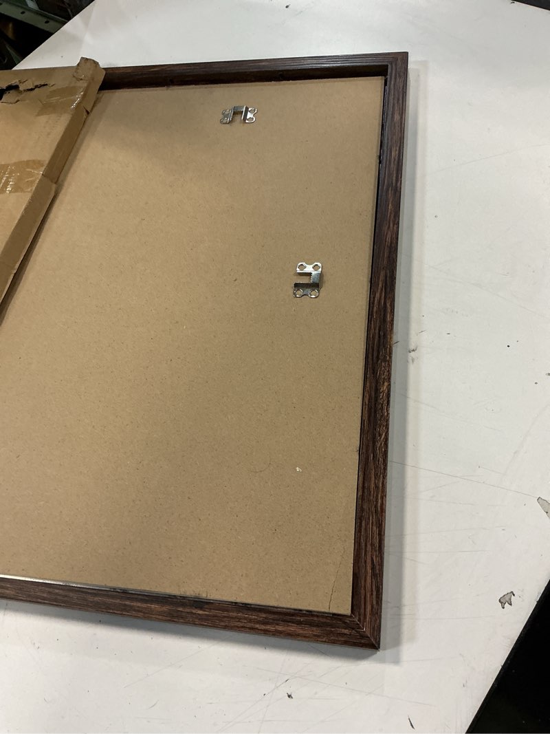 Condition photo showing As Is for BESCRCL 20x25 Picture Frame Brown, Poster Frames Wall Hanging, Display Pictures 20 x 25 without Mat, 1 Pack Brown 20x25