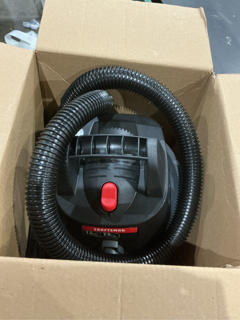 Condition photo showing Good Condition for craftsman cmxevbe17250 2.5 gallon 2.5 peak hp wet/dry vac, portable shop vacuum with attachments
