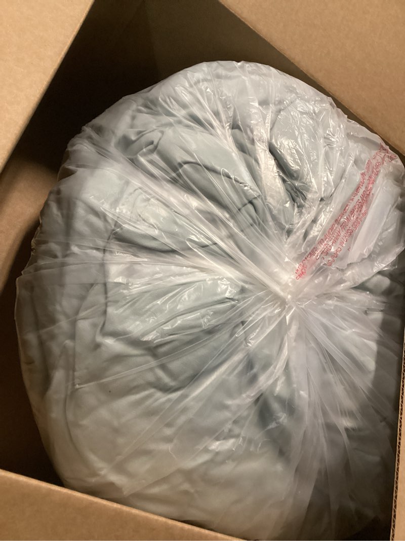 Condition photo showing As Is for Madison Park Cotton Comforter, 300 Thread Count Cotton Comforter, Box Quilting, Soft, Breathable, Li