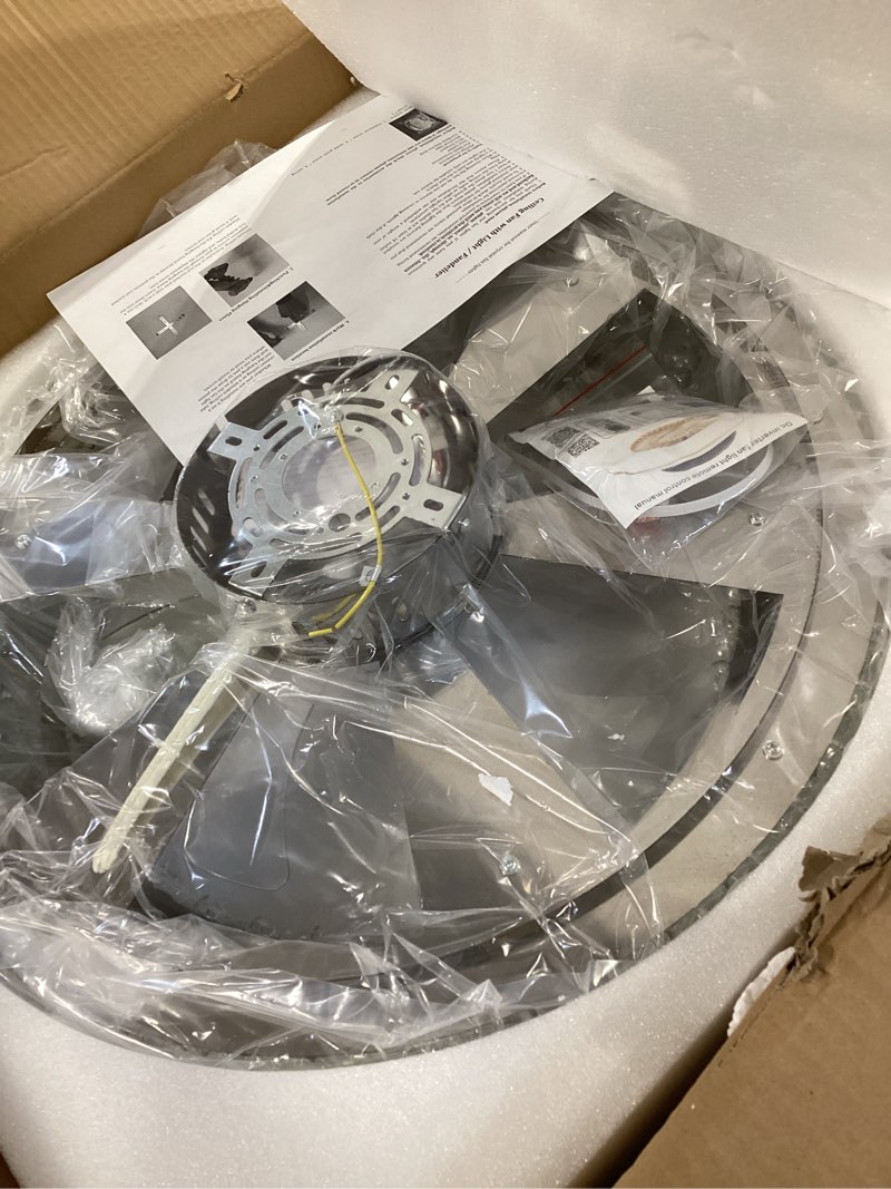 Condition photo showing Good Condition for fandelier ceiling fan with lights and remote control dimmable crystal ceiling fan led 3 color 6 speeds chandelier fan bedroom kitchen living room chrome 2