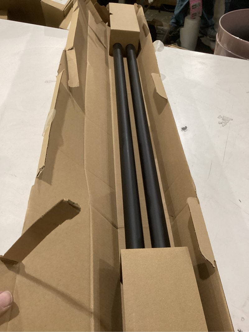 Condition photo showing Good Condition for kenney kn90001 1" weaver indoor/outdoor rust-resistant curtain rod, 72-144", black