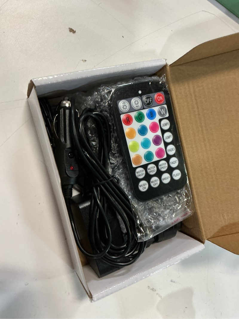 Condition photo showing Good Condition for atokee 16w compact size fiber optic light box for starlight headliner, twinkle & music mode, control by bluetooth app/rf remote control, car plug & power adapter, pg connector & 3 drill bits 16w twinkle compact size