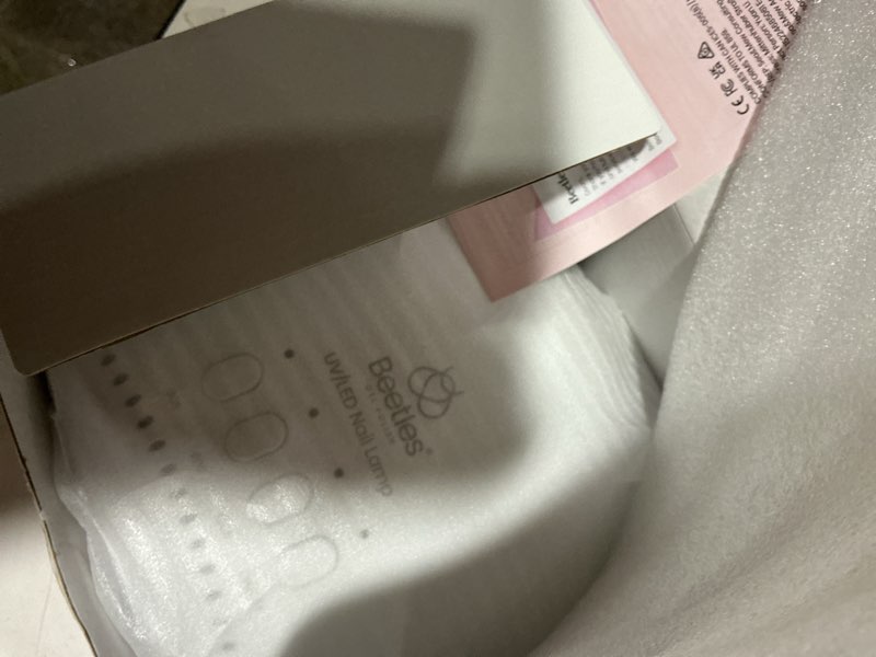 Condition photo showing Good Condition for Beetles UV Nail Lamp - LED Nail Lamp with 3 Timer 30/60/120s UV Light for Gel Nails Smart Sensor Nails Dryer for Fast Curing Gel Polish Top Coat and Base Coat, DIY Salon Manicure Art Tools, White UV Nail Lamp for Hands & Feet White