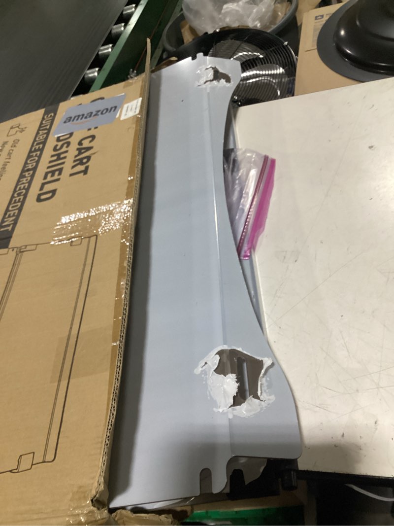 Condition photo showing New/Like New for golf cart windshield, club car windshield with windshield clips suitable for 2004-up club car precedent/onward/tempo golf carts, pc uv resistant, club car foldable windshield replacement precedent-tinted