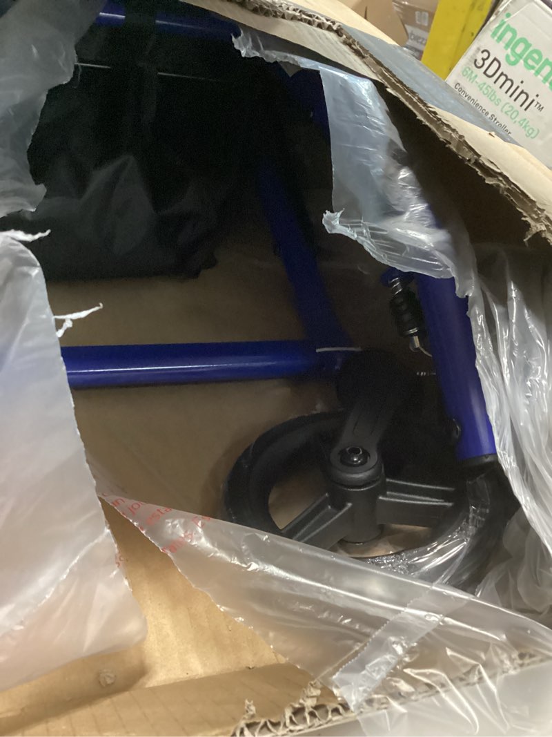 Condition photo showing Good Condition for Medline Aluminum Rollator Walker with Seat, Blue, 250 lb. Weight Capacity, Lightweight, 6” Wheels, Foldable, Adjustable Handles, Rolling Walker for Seniors