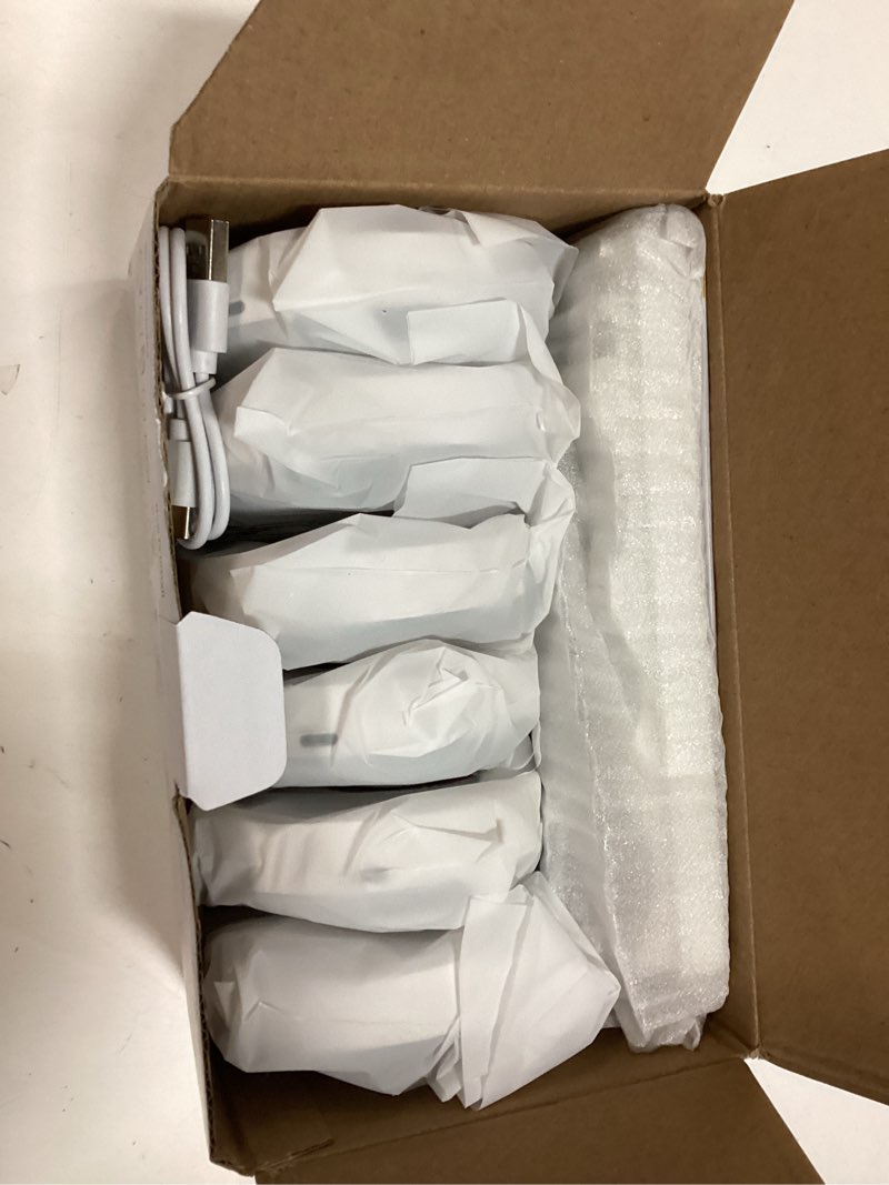 Condition photo showing New/Like New for ezvalo under cabinet lighting with charging station, 1000mah rechargeable puck lights with remote, 3 color temps & 12 rgb closet lights, dimmable motion sensor lights for shelf, kitchen (6 packs) white 6packs with station
