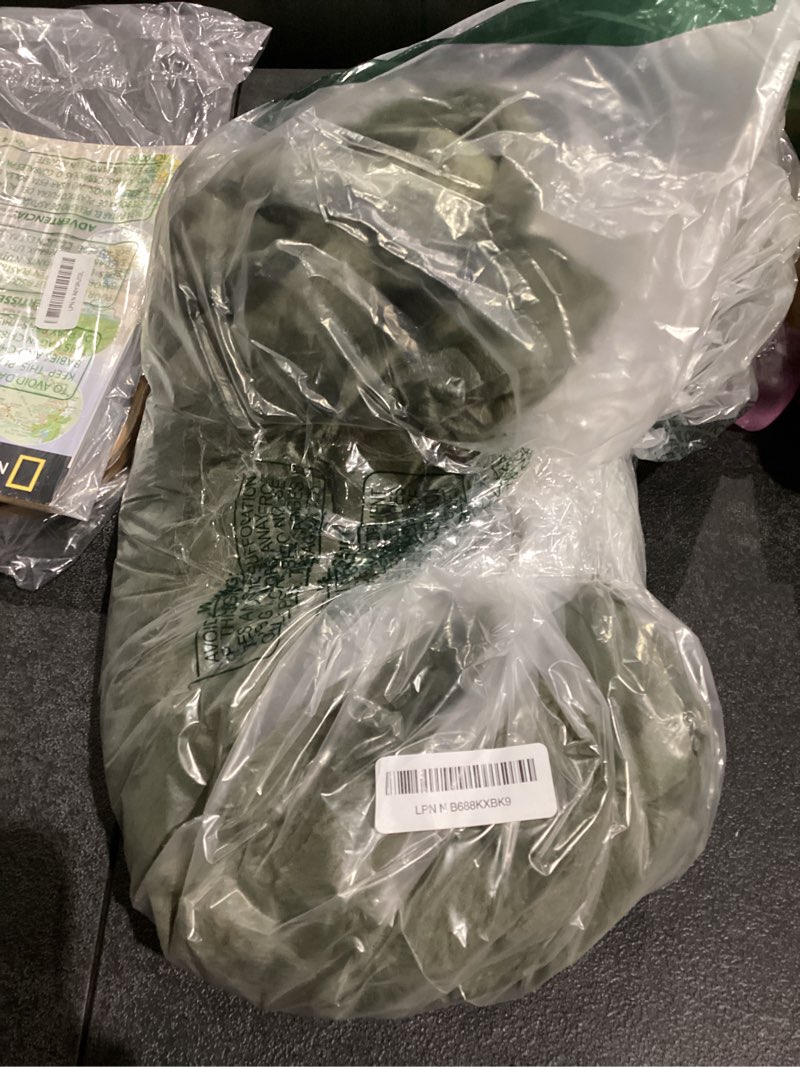 Condition photo showing Good Condition for battilo olive green puffer faux fur throw blanket, rabbit fur blanket for bed, couch, super soft cozy fuzzy mink blanket, 50"x60" olive green 50"x60"
