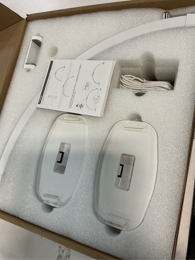 Condition photo showing Good Condition for Nail Light for Desk, 31" Foldable Half Moon Nail Desk Lamp with Phone Stand Perfect for Beginner, Color Temperature/Brightness Stepless Adjustment Arch Tech Light (White)