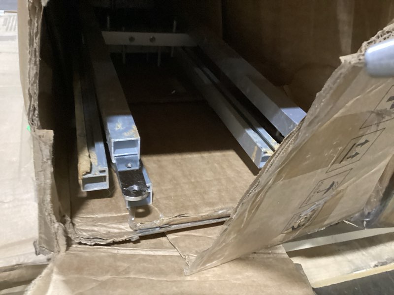 Condition photo showing As Is for VEVOR Rail Mill Guide System, 15 ft 6 Crossbar Chainsaw Mill Kits, Aluminum Saw Milling Rails System Works with Chainsaw, 4 Wedges, Adjustable Rail Milling Guide Kit for Builders Woodworkers