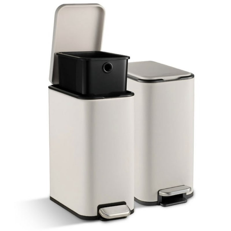 tramontina space-saving 2-pack 2-gallon step cans