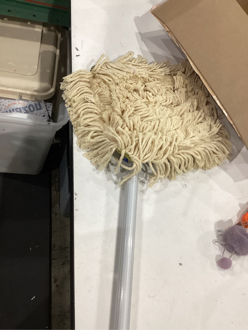 Condition photo showing As Is for similarity )))))))))commercial dust  floor sweeper for hardwood, reusable cotton mop head, extendable handle, dry mop for floor