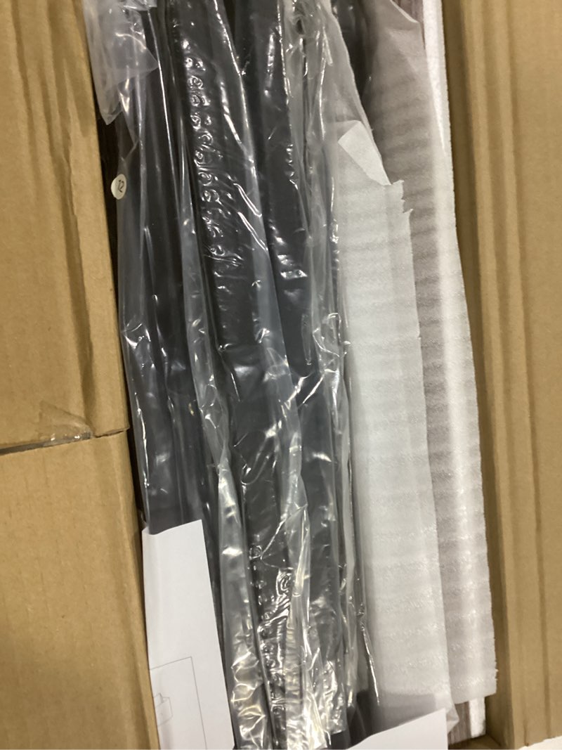 Condition photo showing New/Like New for GiftGo Small Coffee Bar Station Narrow Corner Baker Rack Stand with 2 Storage Fabric Drawers 5 S Hooks for Small Spaces Farmhouse Bakers Rack for Kitchen, Entryway, Living Room (Brown, Narrow) Brown Narrow