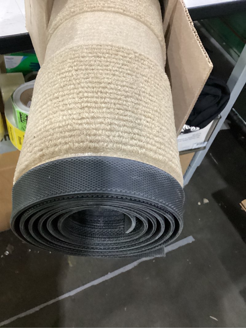 Condition photo showing New/Like New for olanly front door mat indoor outdoor entrance, waterproof all-season, all-weather doormat, sturdy natural rubber, fade resistant, low profile, easy clean patio porch entryway mat, 71x47, beige beige classic border rectangular 71" x 47"