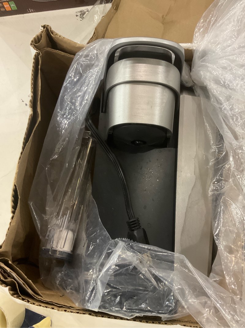Condition photo showing As Is for Keurig K-Elite Single Serve K-Cup Pod Coffee Maker, with Strength and Temperature Control, Iced Coffee Capability, 8 to 12oz Brew Size, Programmable, Brushed Silver
