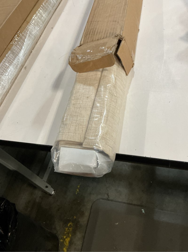 Condition photo showing New/Like New for Cordless Roman Shades for Windows - Light Brown, Blackout Roman Shades Fabrics, Roman Blind for UV Protection Thermal Insulation for Bedroom, Living Room,Office,37" W x 56" H