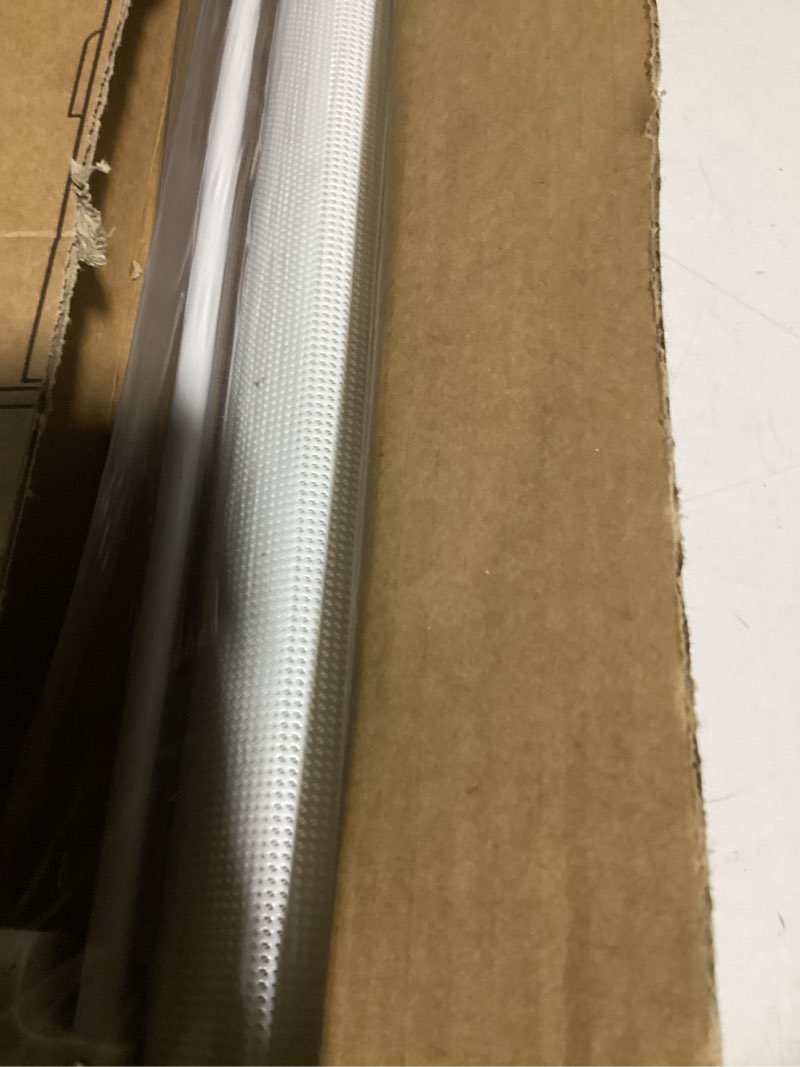 Condition photo showing Good Condition for retractable baby gate for stairs, 55" wide 38" high pet gate with auto-retract system, one-hand operation, mesh baby gate for doorways, hallways, decks, indoor & outdoor, white white 55''widex38“high