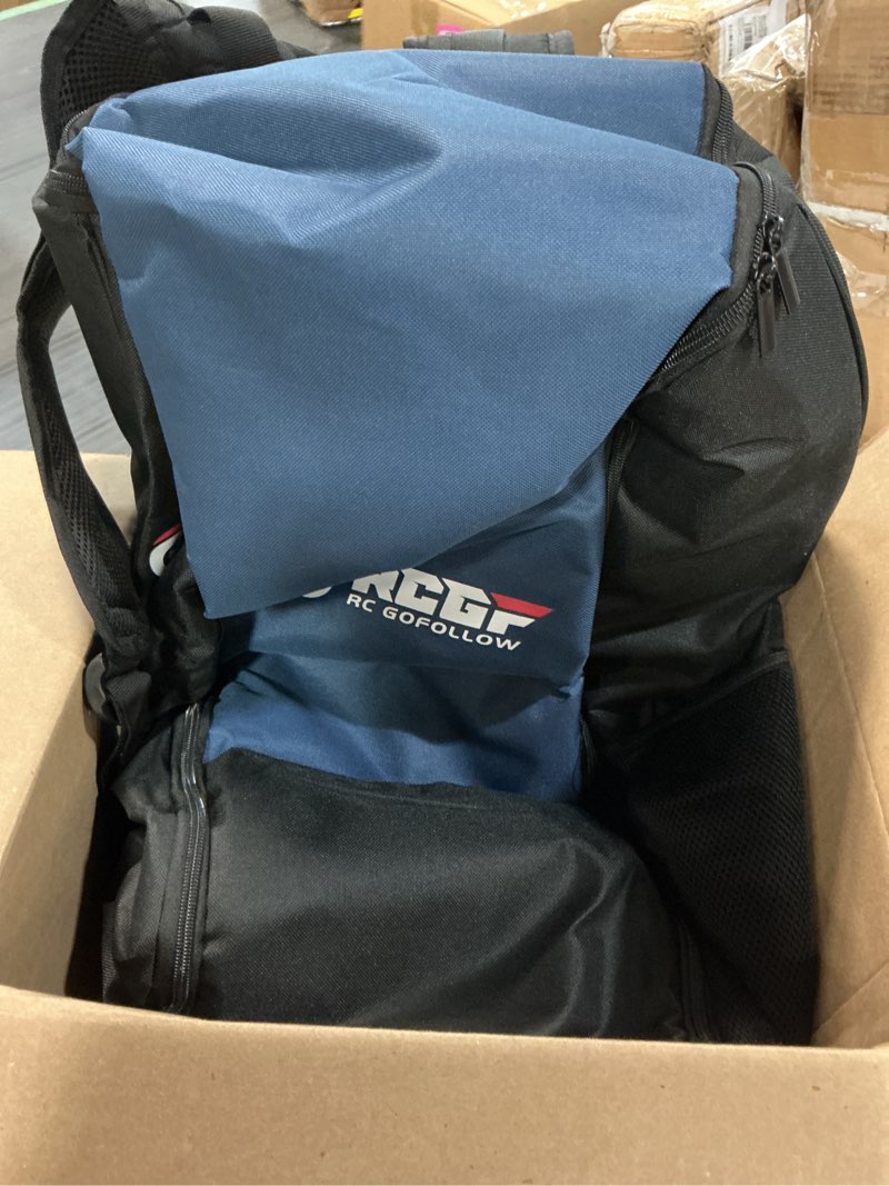 Condition photo showing Good Condition for rc car waterproof backpack, rc storage bag with pp board support and multi-pocket design, compatible with axial scx10 capra & trx4 trx6 1/10 scale rc crawler buggy monster truck (blue01)