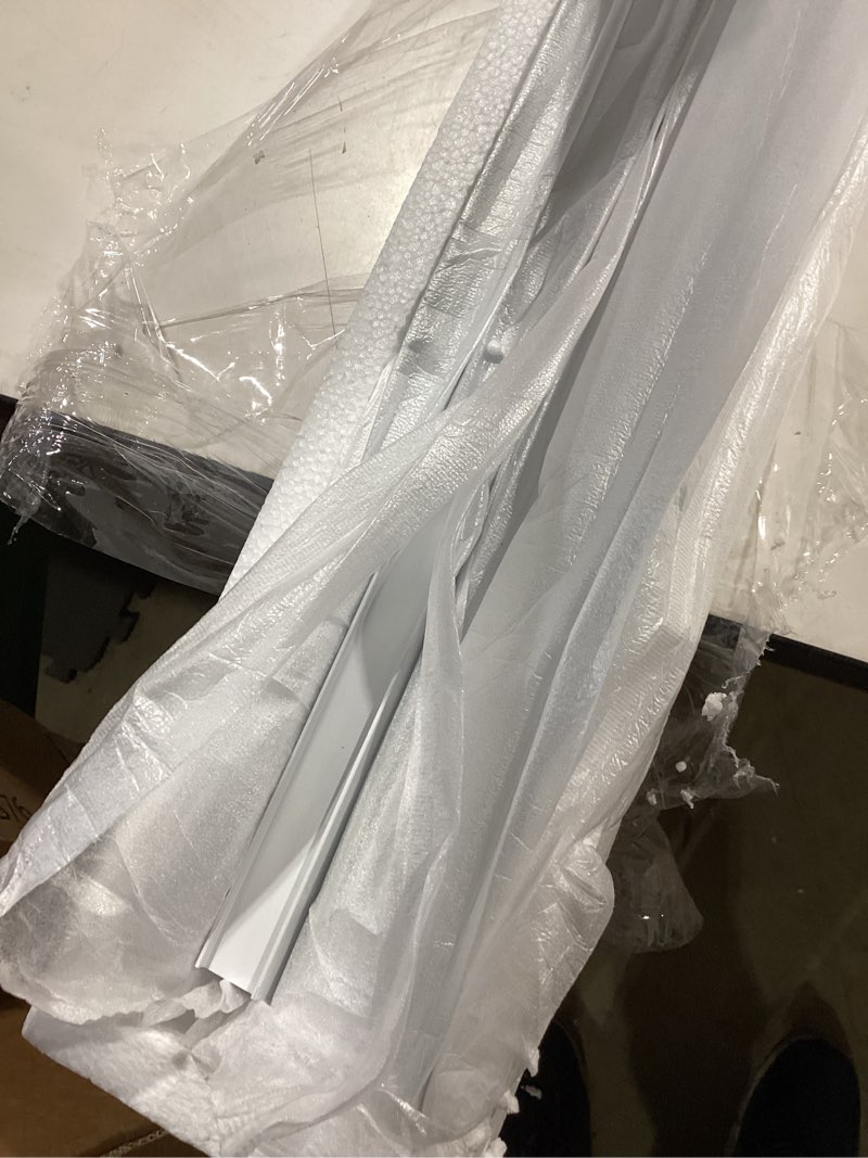 Condition photo showing Good Condition for ceiling curtain track, curtain track with roller hooks, 9ft - 12ft ceiling mounted rail set for room divider, white 9ft - 12ft white