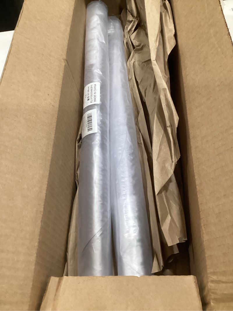 Condition photo showing As Is for etechmart clear round table cover protector 24'', waterproof transparent thick vinyl table protector, non-slip heat resistant clear plastic table cover protector for coffee table hard floor 1.5mm clear dia. 24 inches (round)