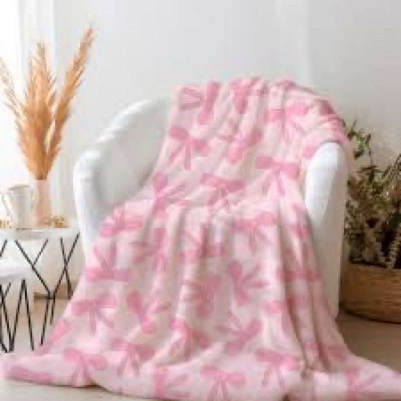  Similar Peppermint Bows Christmas Personalized Minky Blanket