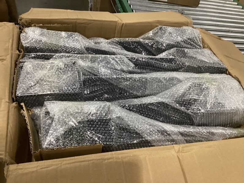 Condition photo showing New/Like New for fence post anchor ground spike heavy duty black powder coated fence stakes post base for mailbox, 24 x 4 x 4 inches outer diameter (inner diameter 3.6 x3.6 inches), pack of 6 24 inch 6