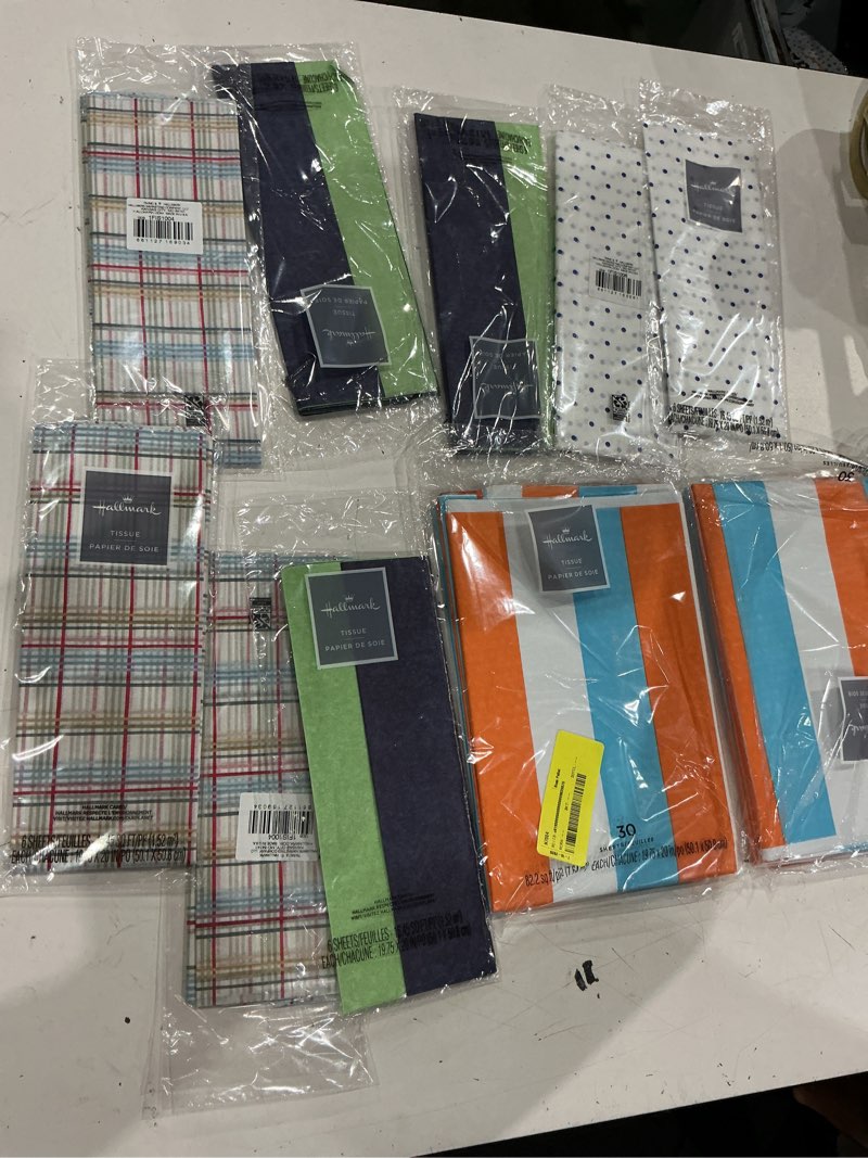 assorted tissue paper