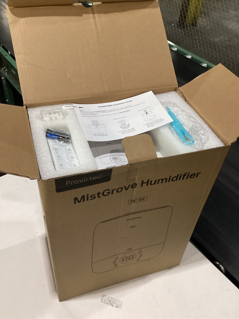 Condition photo showing Good Condition for provirtec 6l self-cleaning humidifier for large room, cleancare warm & cool mist, no-leak design & top fill, 60 hour runtime, quiet ultrasonic auto mode with remote control for bedroom & home