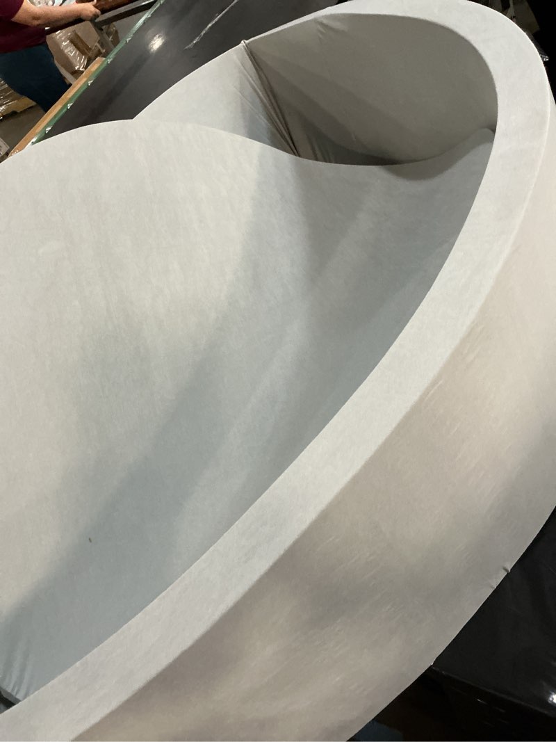 Condition photo showing Good Condition for Foam Ball Pit, 35.4"x 11.8" Ball Pits for Toddlers, Soft Round Kiddie Baby Playpen Ball Pool for Kids, Ideal Gift for Babies Indoor and Outdoor Game, Grey, (Balls not Included) 35.43 IN Grey