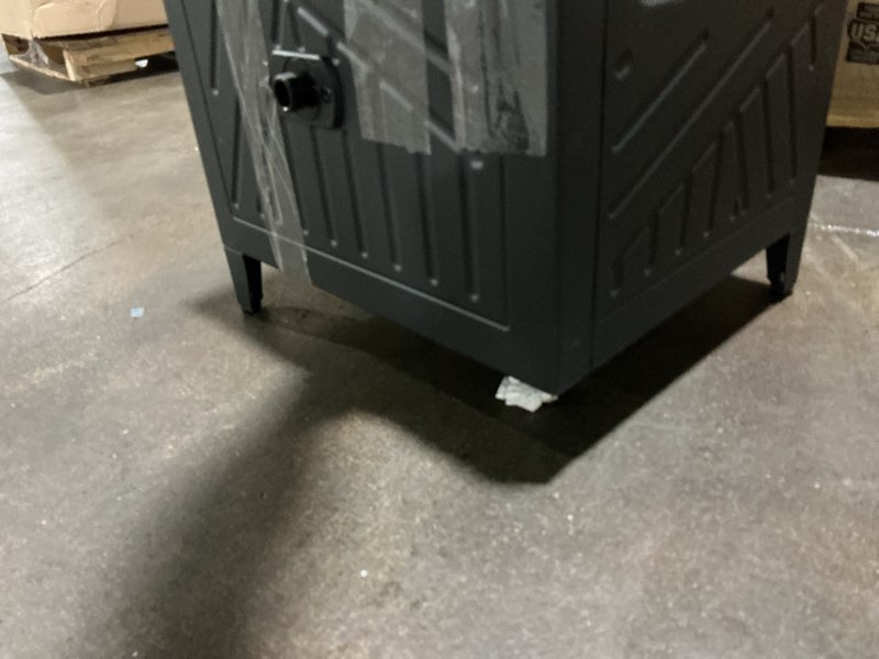 Condition photo showing As Is for style selections hose box steel 100-ft container hose reel