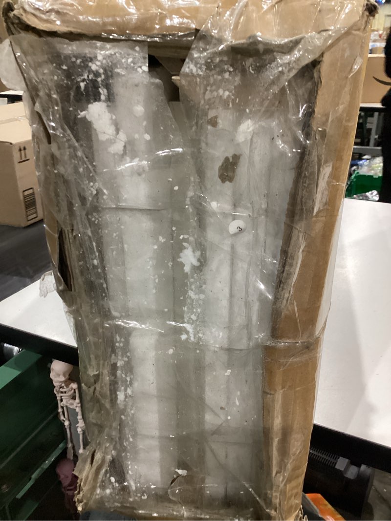 Condition photo showing As Is for Wooden White Laundry Room Cabinets and Storage with 4 Doors and Adjustable Shelf?Gabinetes para Cocina Cupboard Kitchen Organizers and Storage Pantry Wall Mounted 12.4" D x 47.2" W x 19.7" H