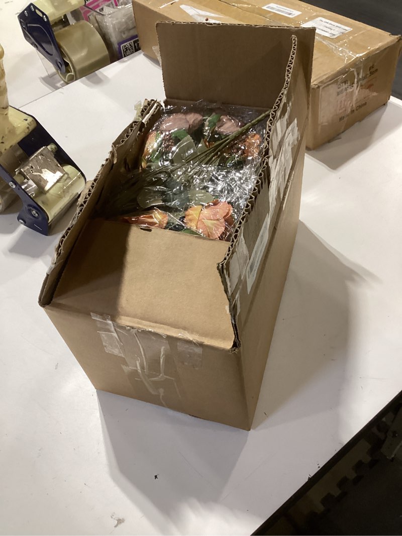 Condition photo showing New/Like New for 3 pcs mason jar centerpiece table decorations for dining table decor farmhouse coffee table decor with wood tray and led light table centerpieces for dining room kitchen living bathroom,orange