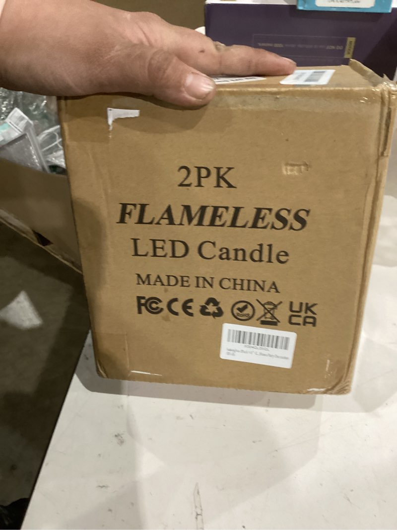 Condition photo showing New/Like New for Rechargeable flameless Candle, LED Candle, Ivory Real Wax Flickering Pillar Candle, with Remote Control and Timer, Suitable for Home/Outdoor/Holiday Decoration White