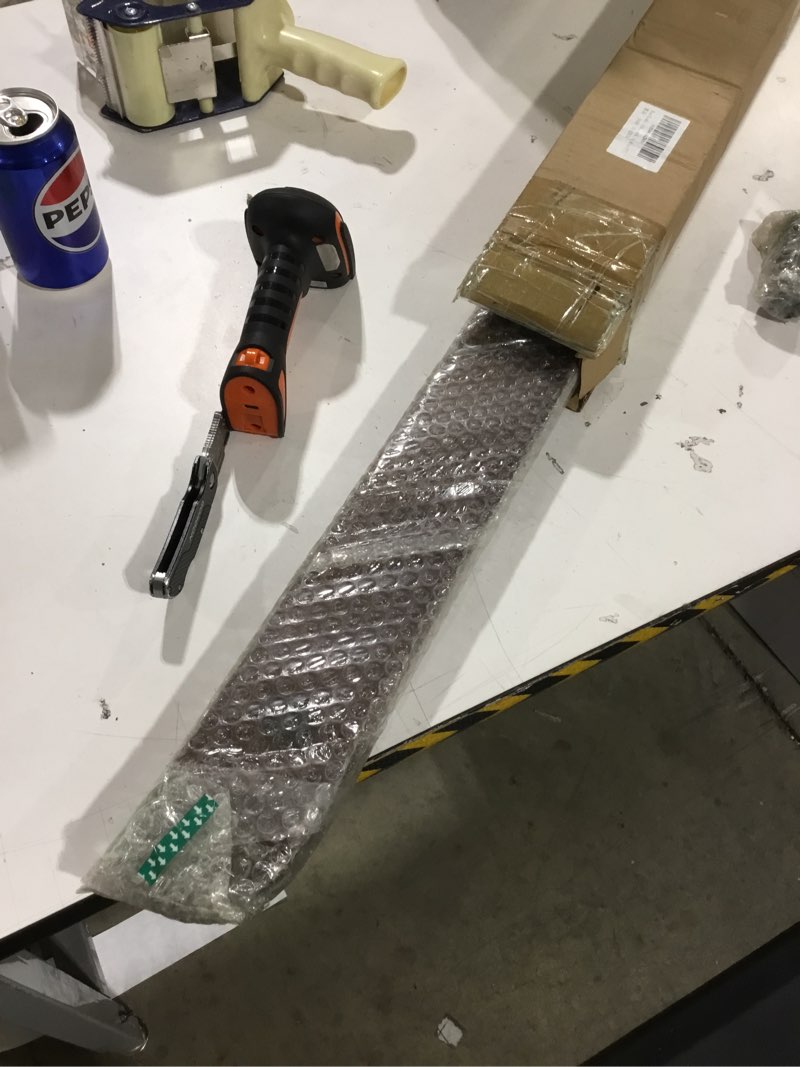 Condition photo showing As Is for Wood Handrails, Indoor Non-Slip Staircase Handrail,Retro Rustic Wall Mount Railings Handrails, Home Loft Corridor Support Rod,Industrial Pipe Support, Easy to Install (Dark Wood, 4FT) Dark wood 4FT