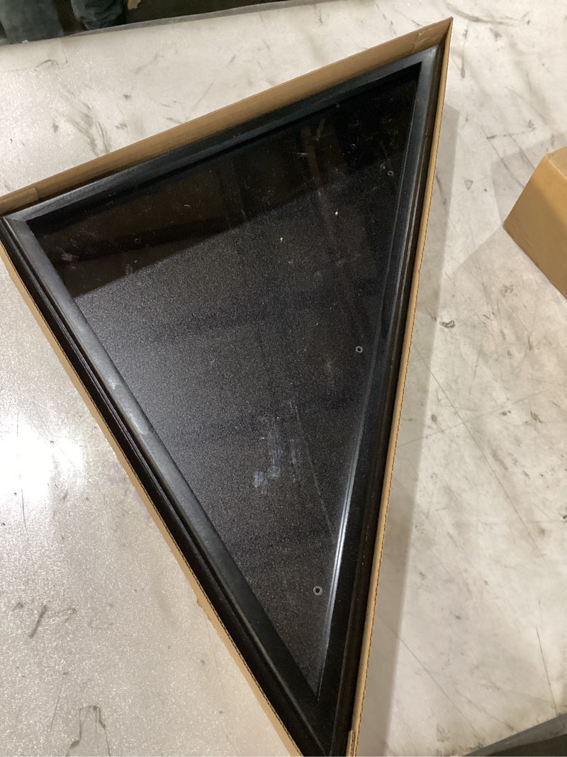 Condition photo showing As Is for Flag Display Case for Burial Flag, 9.5x5' Folded Flag Case for Burial Flag, Wooden Flag Box Display Case with Wall Mount, Flag Holder for Veteran Burial Flag Display Case, Military Flag Frame (Black) 9.5'x5'-Black