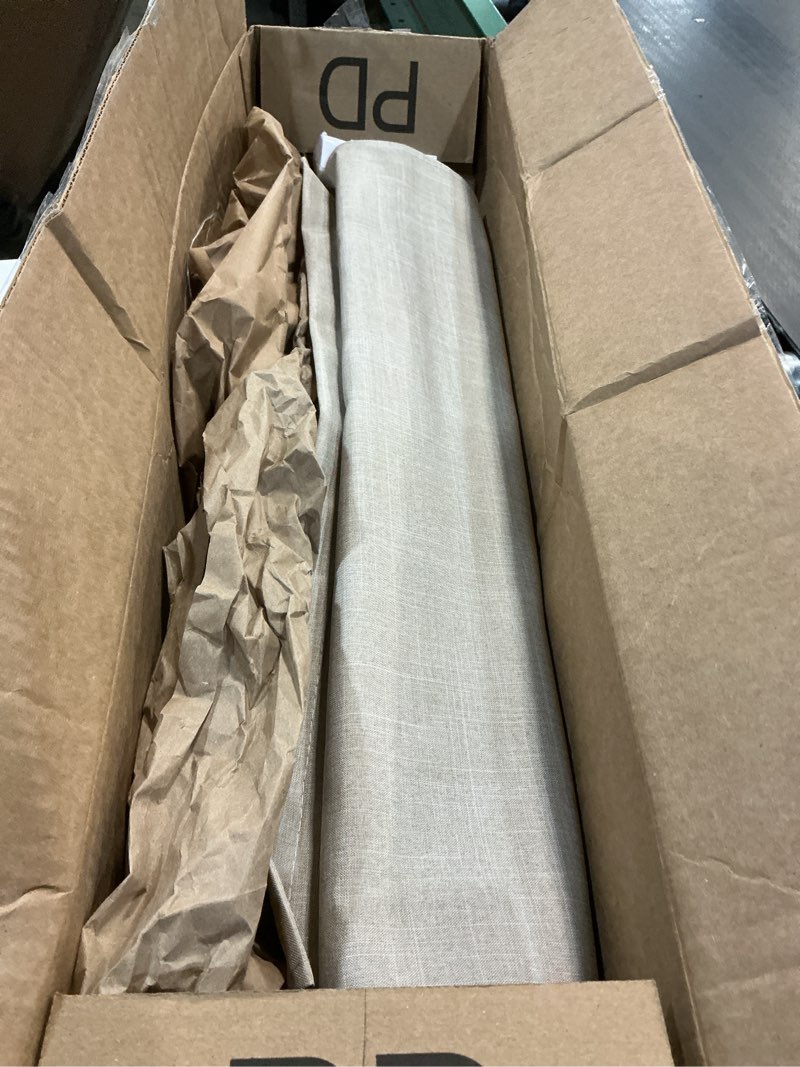 Condition photo showing As Is for CHICOLOGY Roman Shades for Windows , Window Treatments , Roman Shades , Roman Window Shades , Room Darkening Shades , Window Shades , 23" W X 72" H , Belgian Flax (Privacy & Light Filtering) Belgian Flax (Privacy & Light Filtering) 23"W x 72"H