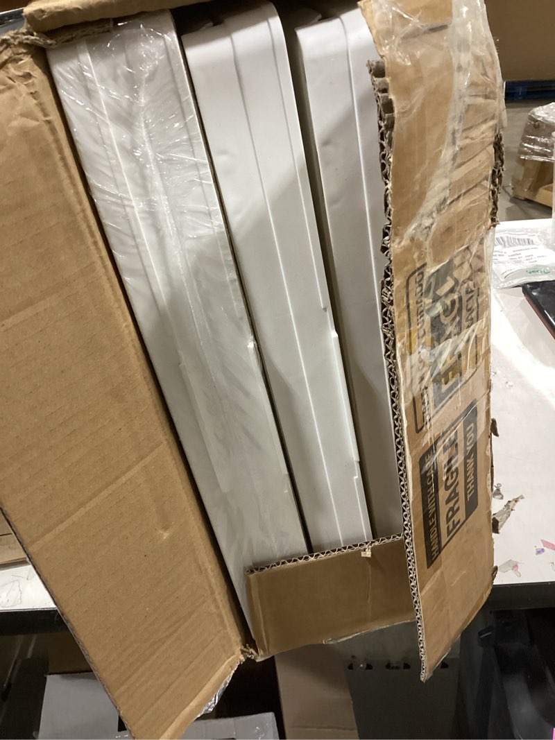 Condition photo showing Good Condition for olarhike 97qt stackable storage bins with lids - folding storage box with doors and wheels, collapsible plastic storage drawers for closets and organization, garage, 3 pack cubes, gifts for family 97qt-white 3pack