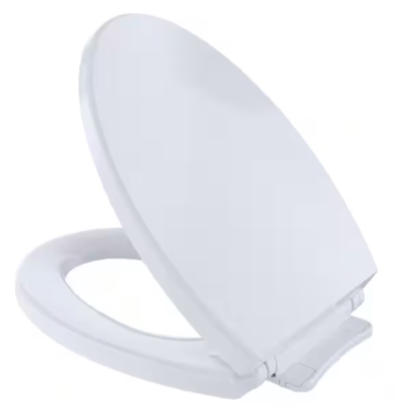 SoftClose Elongated Closed Front Toilet Seat in Cotton White