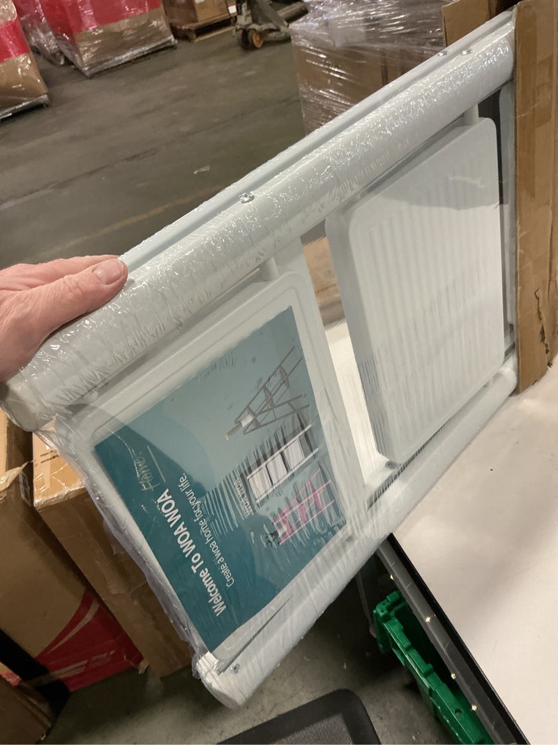 Condition photo showing New/Like New for WOA WOA 3 Step Ladder, Folding Step Stool with Wide Pedals, Compact Stepping Stool for Kitchen, Sturdy Steel Ladders with Anti-Slip Feet, Supports up to 330 lbs - White White 3 Step