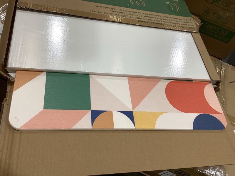 Condition photo showing Good Condition for colored geometric patterns diatomite stone bath mat diatomaceous earth shower mat quick-dry, non-slip, easy to clean for bathroom floor